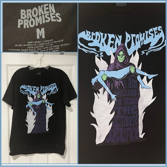 Broken Promises Black Graphic Tee - Picture 1 of 1